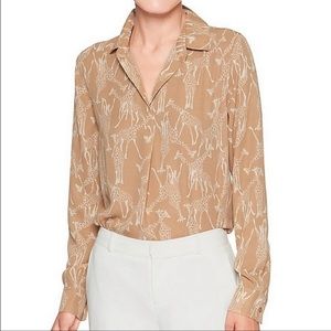 NWT Banana Republic Tan Giraffe Boyfriend Shirt S